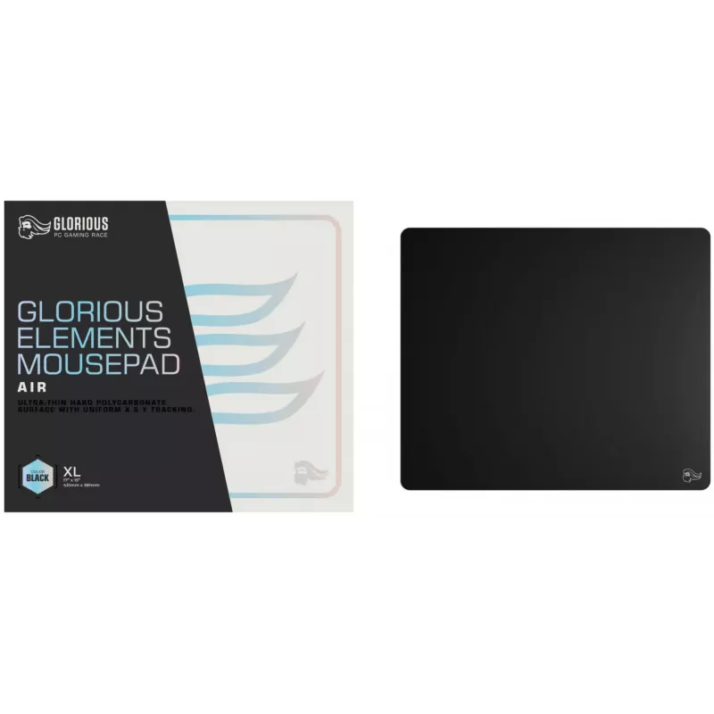Glorious Gaming Glorious Element muispad - Air, zwart, monochroom, polycarbonaat, antislip basis, gaming-muispad