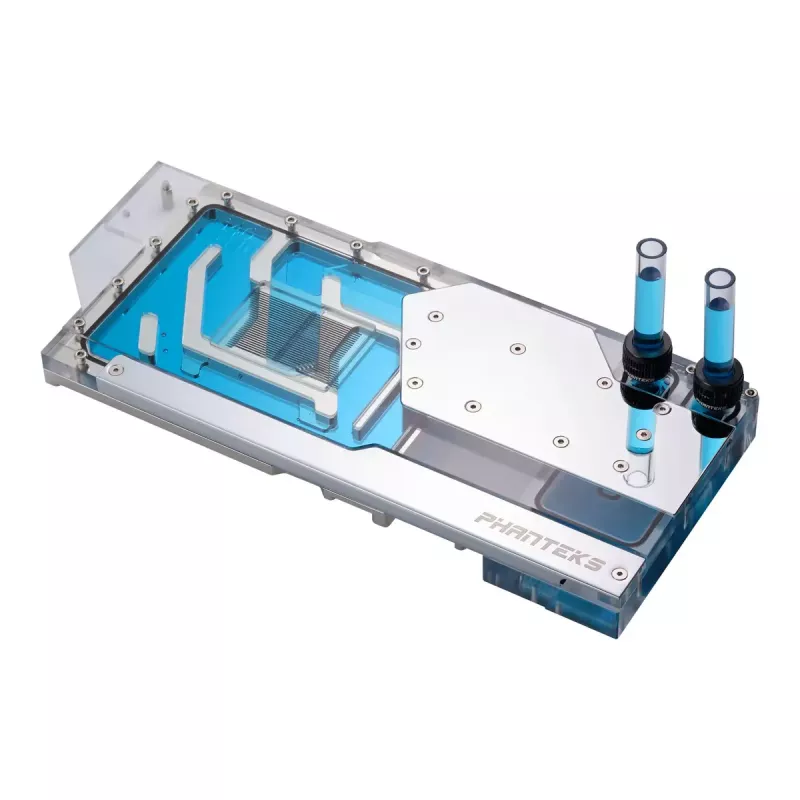 Waterblok + backplate Phanteks Glacier G40 acryl koper grijs transparant