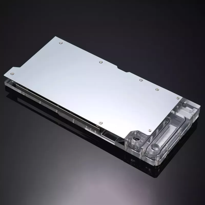 Waterblok + backplate Phanteks Glacier G40 acryl koper grijs transparant