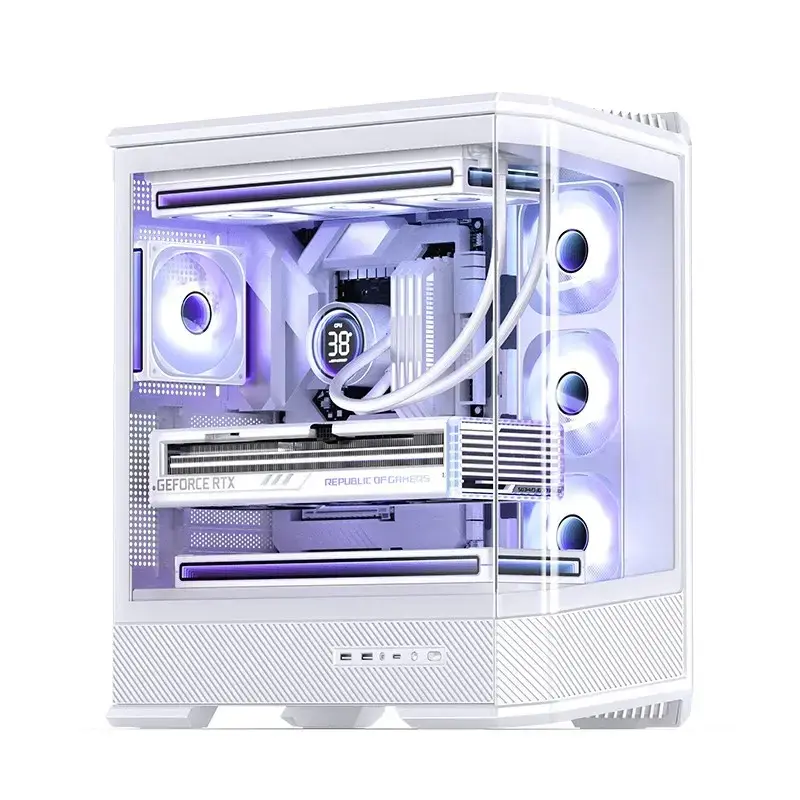 Computerbehuizing Jonsbo D400 Midi Tower ATX tempered glass – wit