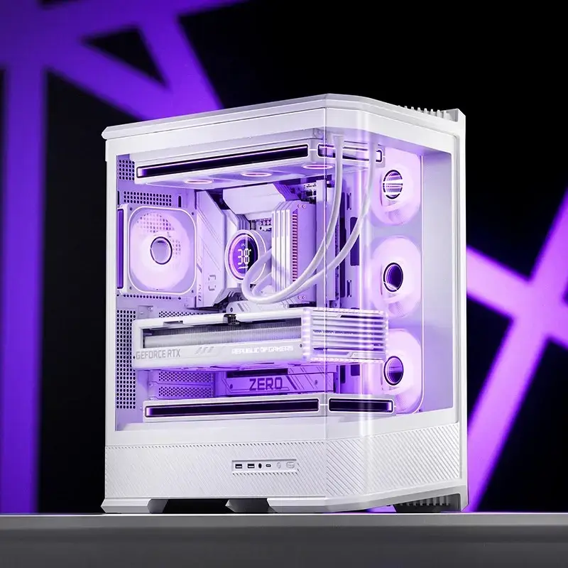 Computerbehuizing Jonsbo D400 Midi Tower ATX tempered glass – wit