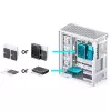 Computerbehuizing Jonsbo D400 Midi Tower ATX tempered glass – wit