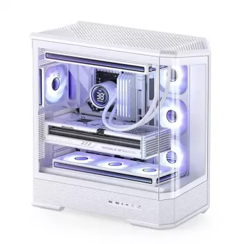 Computerbehuizing Jonsbo D400 Midi Tower ATX tempered glass – wit
