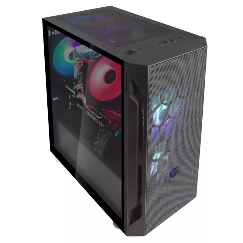 PC-behuizing Silverstone FARA H1M PRO Micro Tower zwart