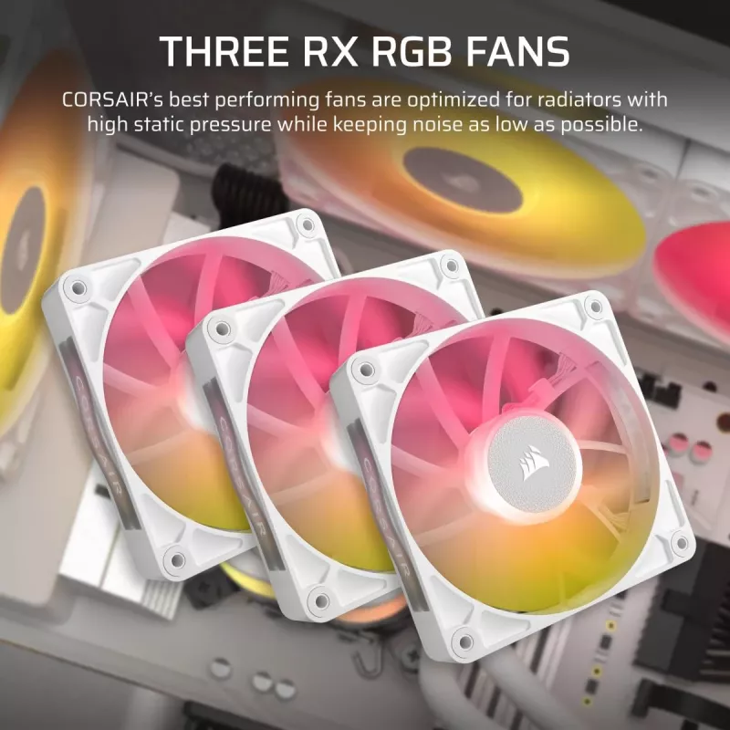 CORSAIR CPU-koeler - iCue Link Titan 360 Rx RGB AIO vloeistofkoeler - wit