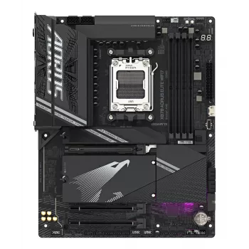 GIGABYTE X870 AORUS ELITE WIFI7 moederbord - ondersteunt AMD Ryzen 9000 CPU's, 16+2+2 fasen VRM, tot 8000MHz DDR5 (OC), 3xPCIe 5.0 + 1xPCIe 4.0, Wi-Fi 7, 2.5GbE LAN, USB 4