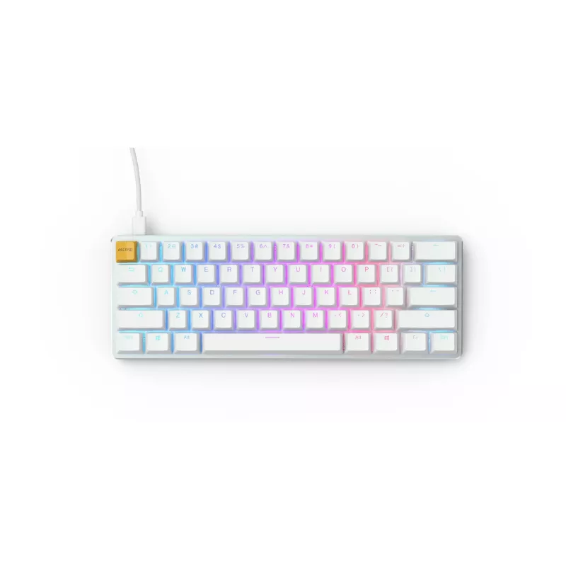 Glorious Gaming GMMK toetsenbord USB QWERTY US International zilver, wit