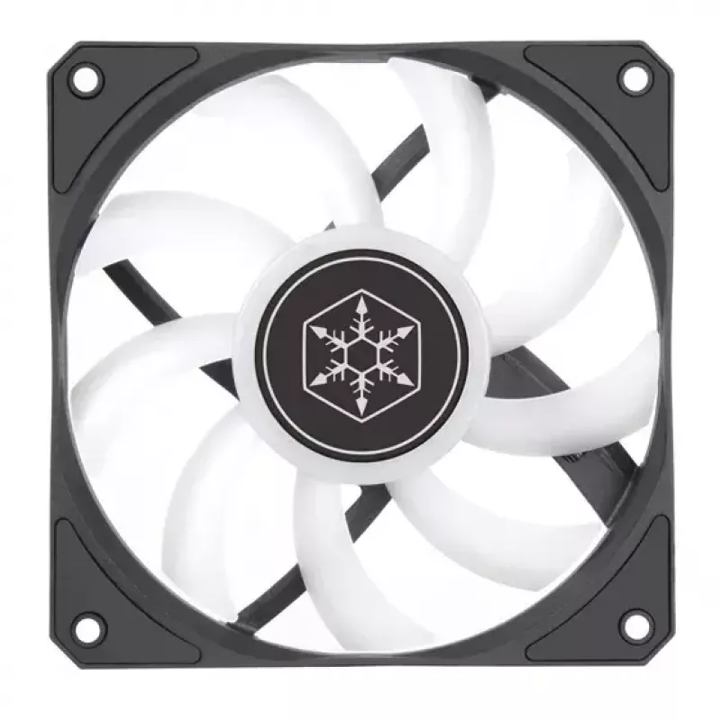 Luchtkoeler Silverstone Air Slimmer 120 12 cm zwart transparant