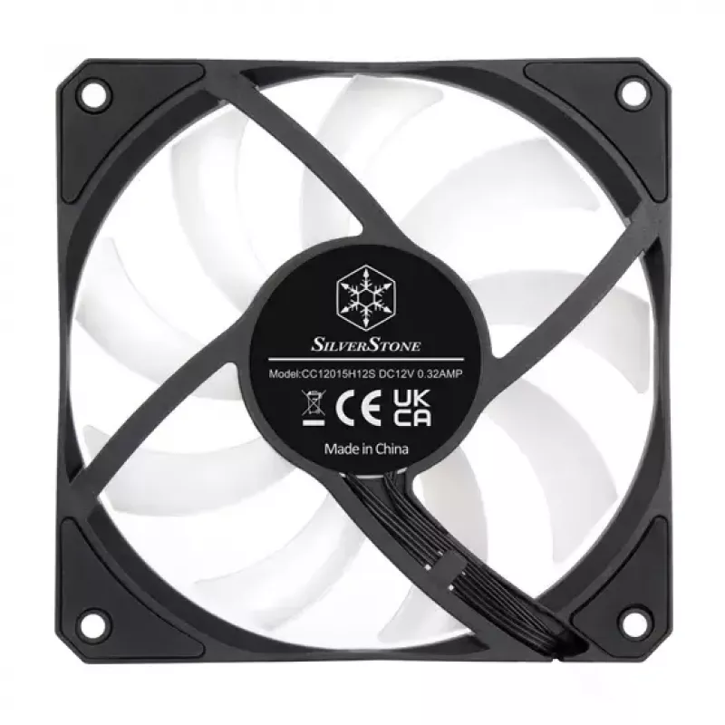 Luchtkoeler Silverstone Air Slimmer 120 12 cm zwart transparant