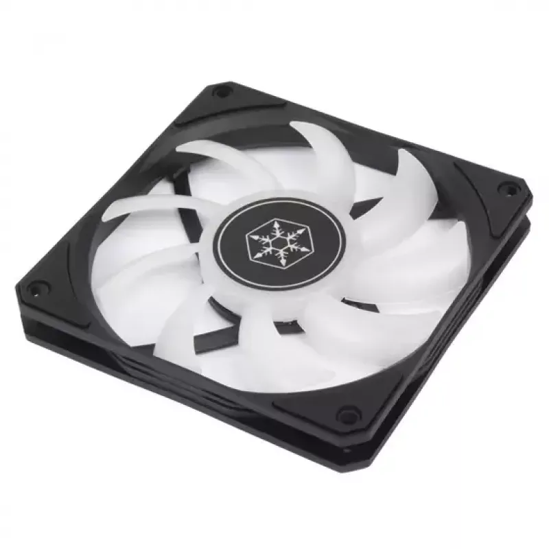 Luchtkoeler Silverstone Air Slimmer 120 12 cm zwart transparant
