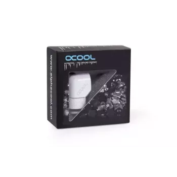 Montageset Alphacool Eiszapfen L-connector draaibaar G1/4 buitendraad naar G1/4 binnendraad wit