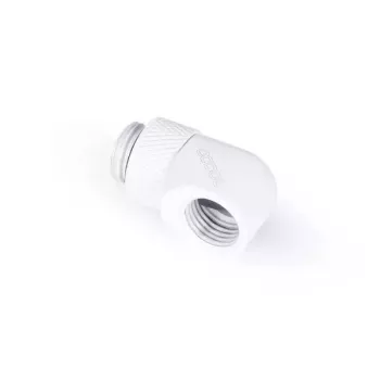 Montageset Alphacool Eiszapfen L-connector draaibaar G1/4 buitendraad naar G1/4 binnendraad wit