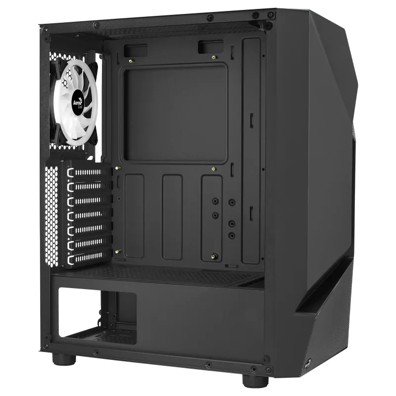 Aerocool SCAPEBKV3 gaming ATX-behuizing front RGB LED gehard glas 3x ARGB-ventilator zwart