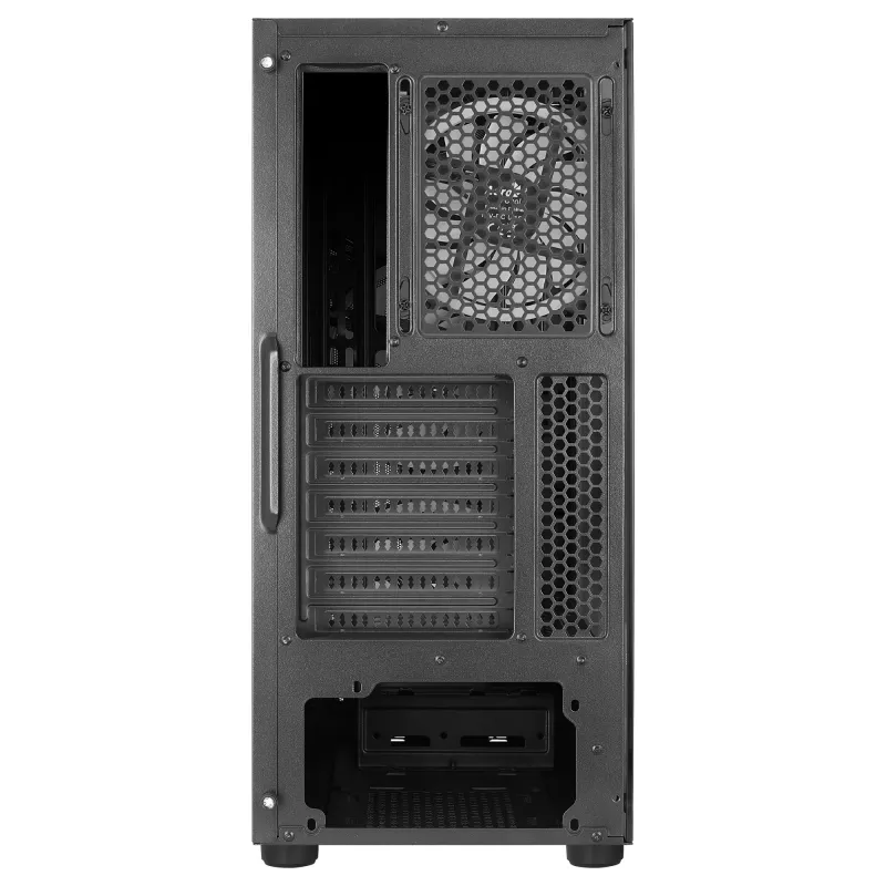 Aerocool SCAPEBKV3 gaming ATX-behuizing front RGB LED gehard glas 3x ARGB-ventilator zwart