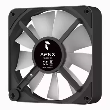 Ventilator APNX FP2-120 PWM ARGB maximale luchtstroom 83,87 cfm zwart