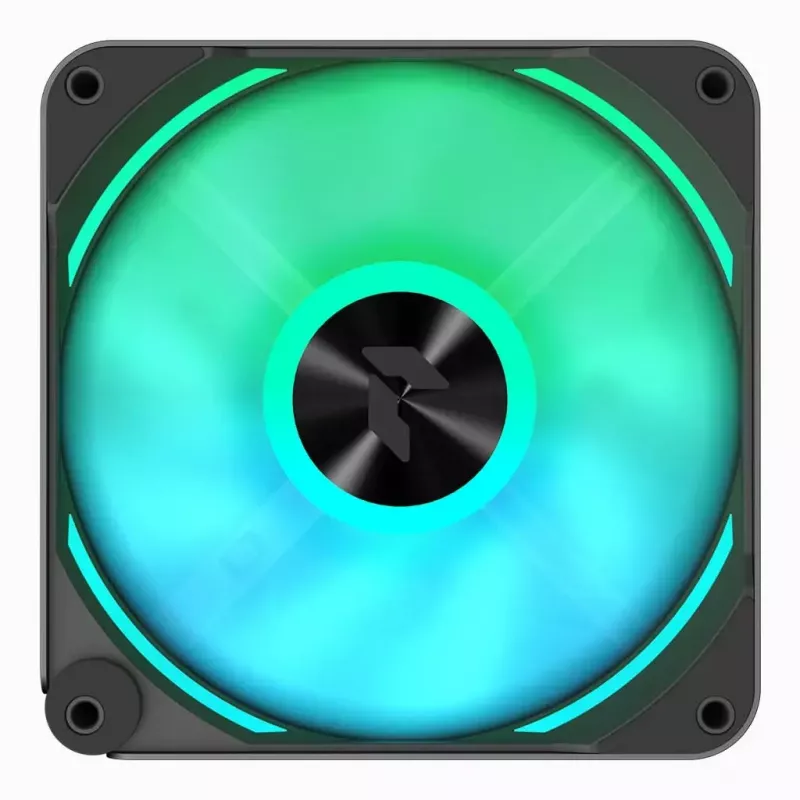 APNX FP2-120 PWM ARGB behuizingsventilator, 120 mm, 500–1800 tpm, 83,85 CFM, 34,8 dB, zwart