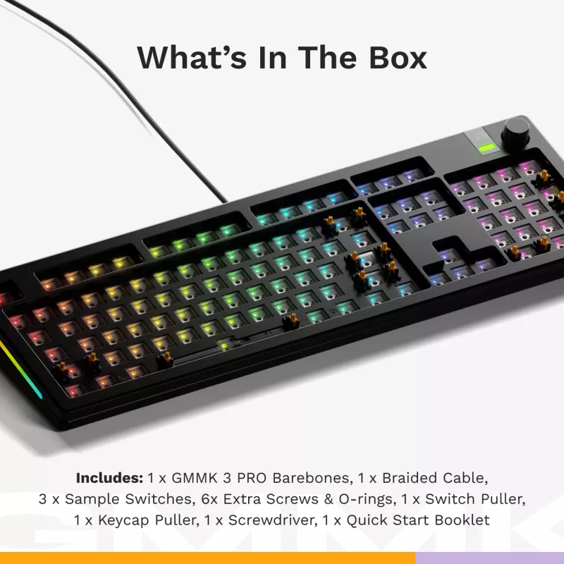 Glorious PC Gaming Race GMMK 3 PRO barebones-toetsenbord full-size USB RGB LED