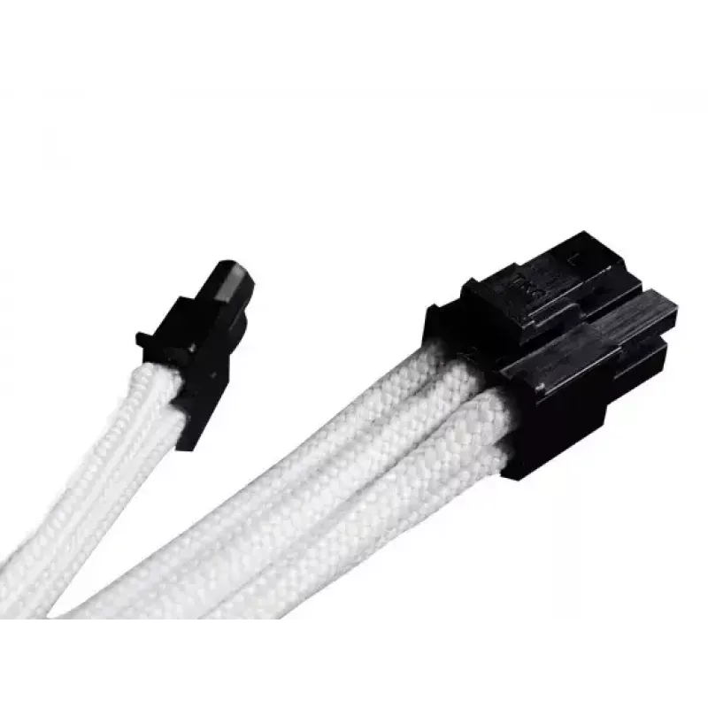 SilverStone SST-PP07-PCIW verlengkabel van 8-pins PCIe naar 6+2-pins PCIe, 0,25 m, wit