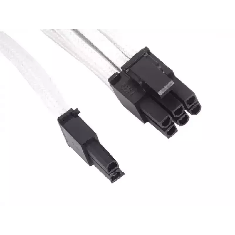 SilverStone SST-PP07-PCIW verlengkabel van 8-pins PCIe naar 6+2-pins PCIe, 0,25 m, wit