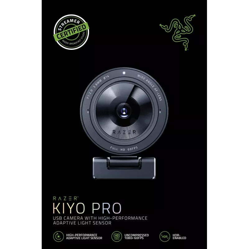Webcam Razer Kiyo Pro 2,1 MP 1920 x 1080 pixel USB zwart