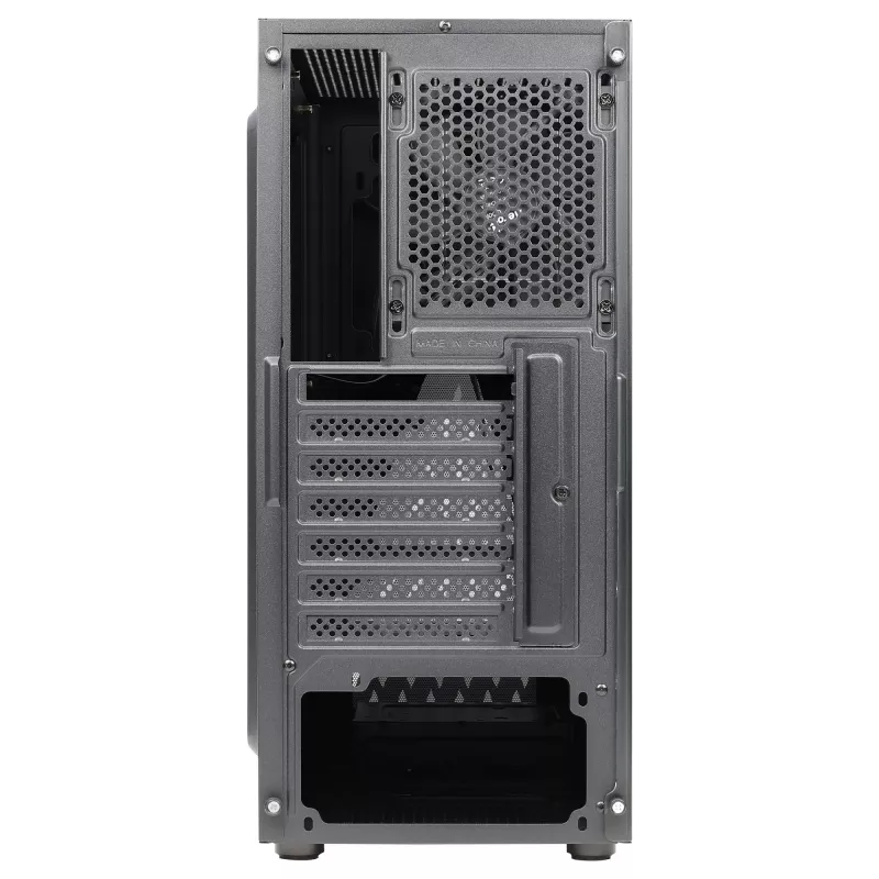 Aerocool DELTABKV1 ATX pc-behuizing RGB-front, volledig zijvenster, 12cm ventilator, zwart