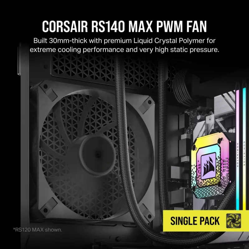 CORSAIR ventilator - Rs Series Rs140 Max 140mm enkele verpakking
