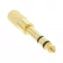 InLine audio-adapter 6,3mm stekker / 3,5mm bus stereo verguld metaal