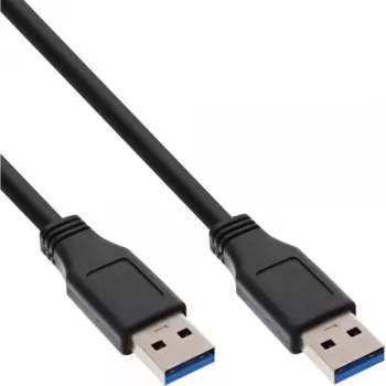 InLine USB 3.2 Gen.1 kabel Type-A stekker / A stekker, zwart, 5m