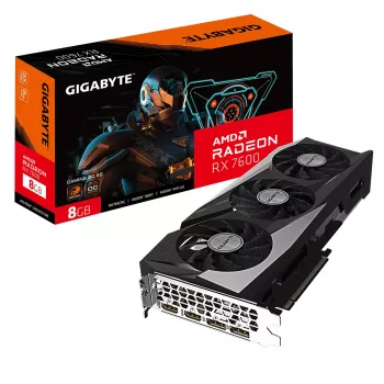 Grafische kaart GIGABYTE GAMING Radeon RX 7600 8 GB GDDR6, PCIe 4.0, 128-bit, WINDFORCE 3X