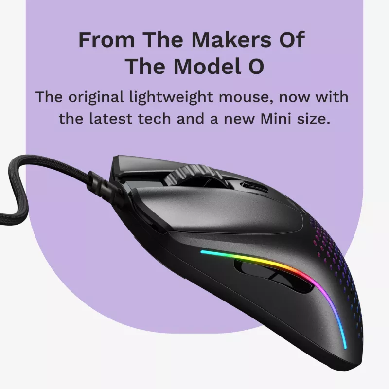 Gaming-muis Glorious Gaming Model O 2 Mini Gaming-muis RGB zwart