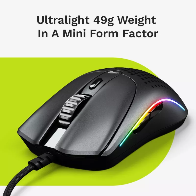 Gaming-muis Glorious Gaming Model O 2 Mini Gaming-muis RGB zwart