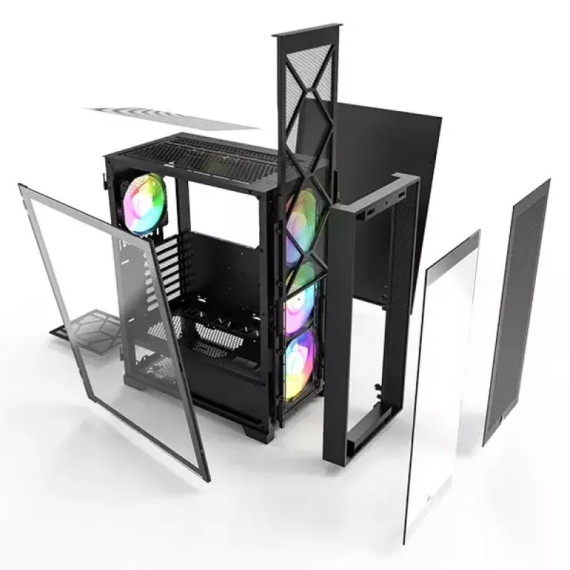 PC-behuizing Montech AIR 1000 PREMIUM Midi Tower zwart