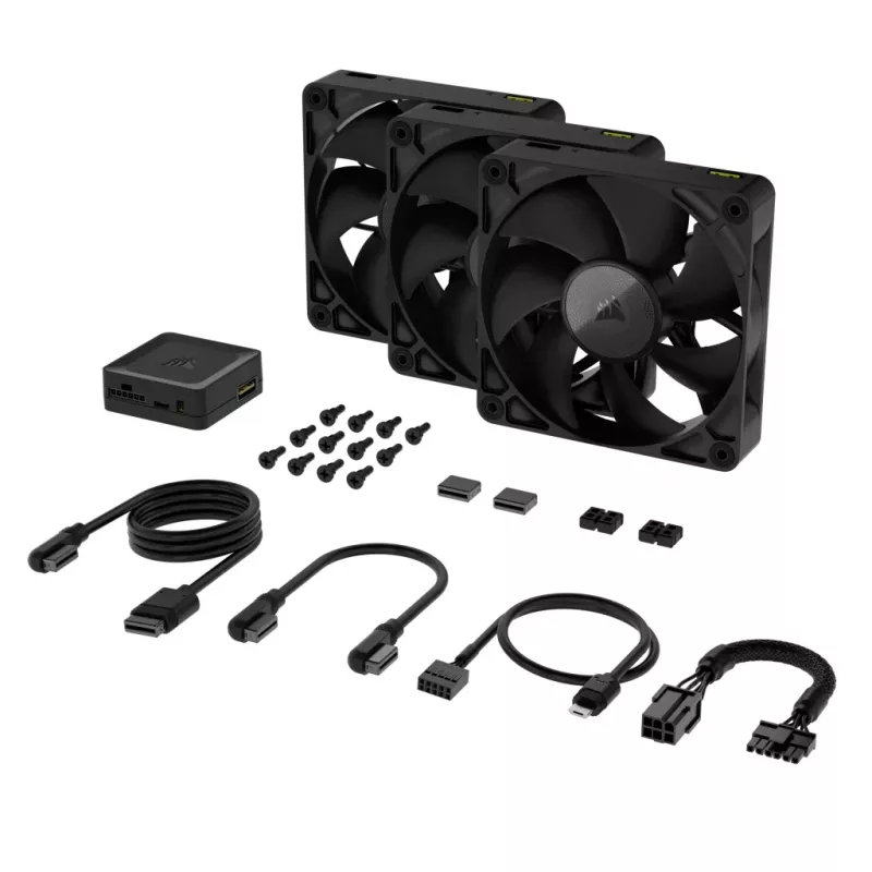 CORSAIR Rx Series iCUE LINK RX120 120-mm-ventilator, set van drie