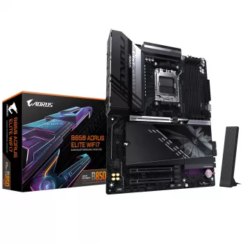 Moederbord GIGABYTE B850 AORUS ELITE WIFI7 — AMD B850, socket AM5, ATX, DDR5, 4x DIMM, 256 GB, Wi‑Fi 7, 2,5 Gb LAN