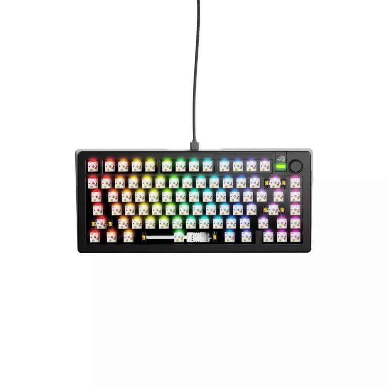 Mechanisch toetsenbord GLORIOUS GMMK 3 75% Barebones bedraad USB RGB zwart