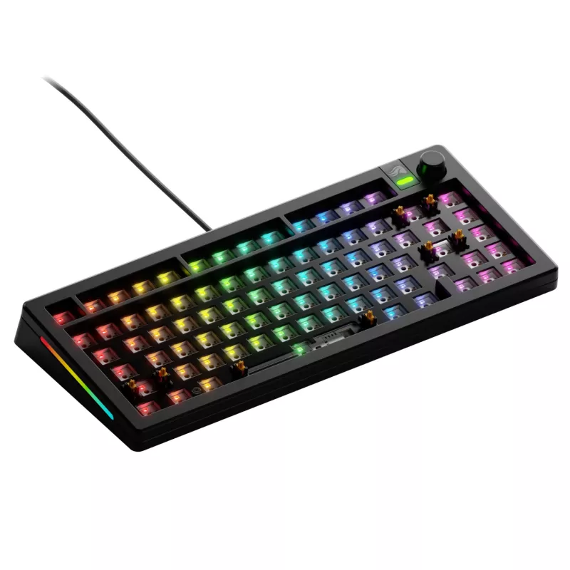 Mechanisch toetsenbord GLORIOUS GMMK 3 75% Barebones bedraad USB RGB zwart