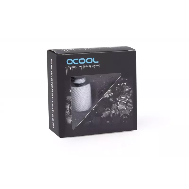 Slangverbinder Alphacool 17568 wit 1/4 inch schroefdraad 20 mm diepte