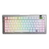 Glorious GMMK 3 Pro 75 % draadloos gamingtoetsenbord, Pre-Built, Fox-switches, US ANSI, zilver