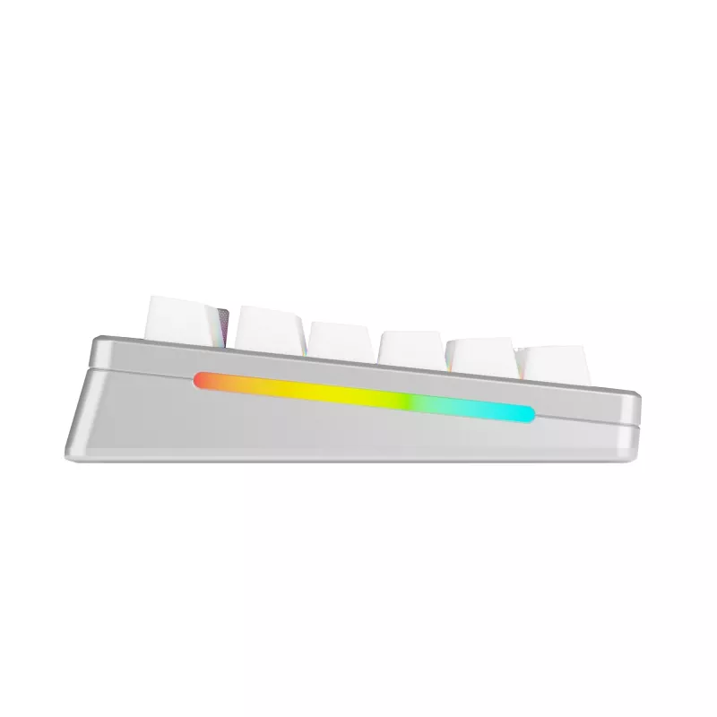 Glorious GMMK 3 Pro 75 % draadloos gamingtoetsenbord, Pre-Built, Fox-switches, US ANSI, zilver
