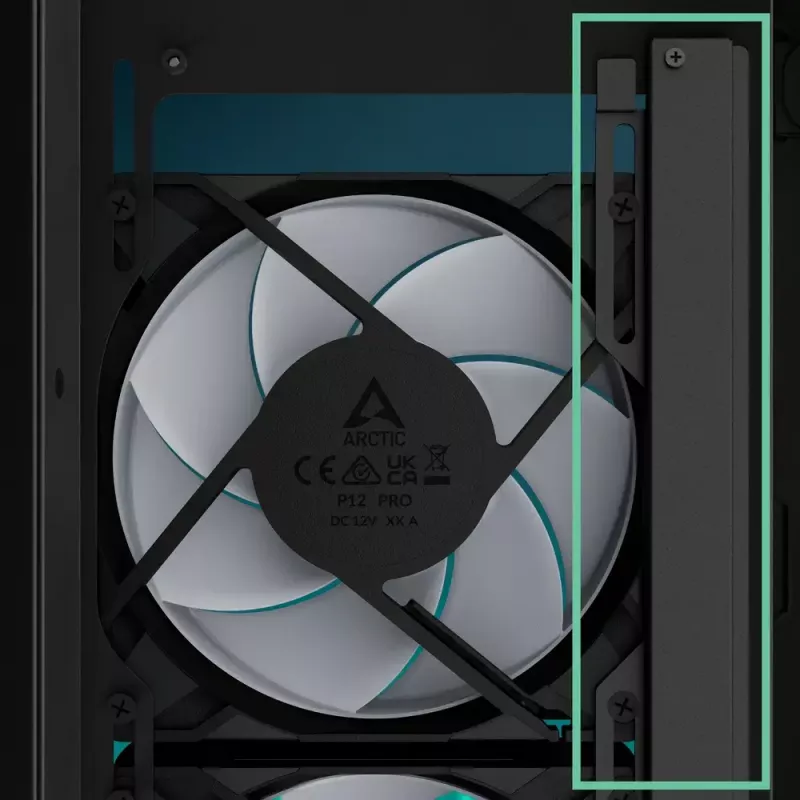 ARCTIC Xtender VG (Black) Premium E-ATX pc-behuizing met verticale GPU-montage