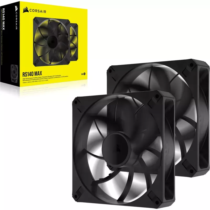 Ventilator Corsair RS140 MAX computerbehuizing-ventilator 14 cm zwart 2 stuks