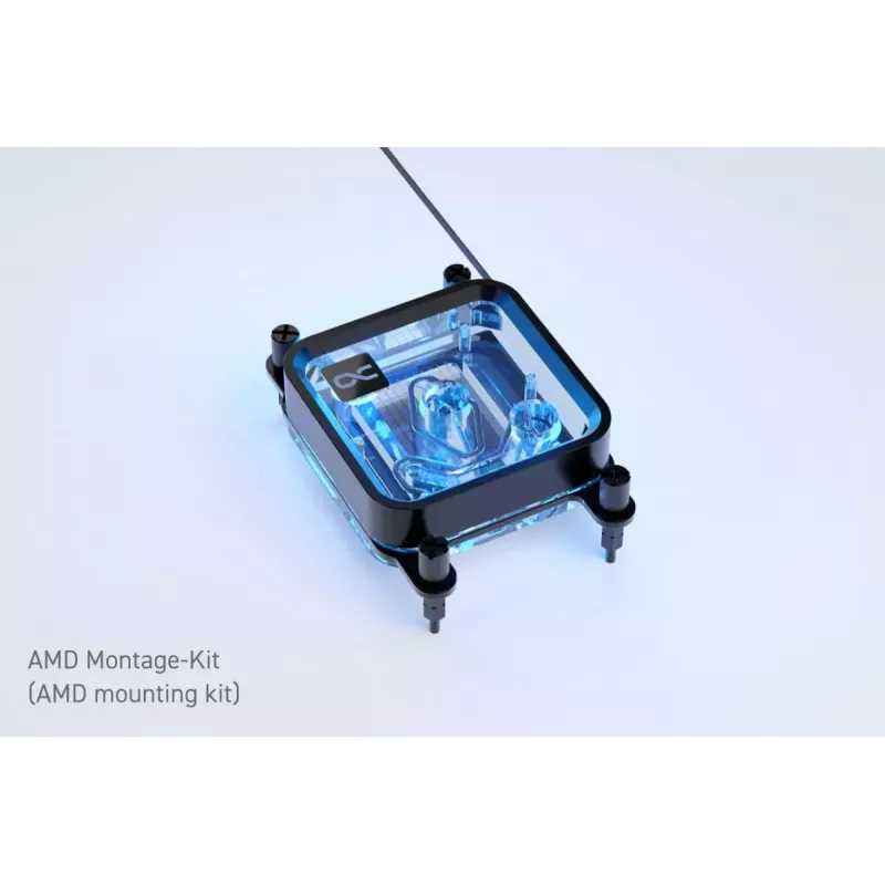 Waterblok Alphacool Core 1 LT Aurora acryl koper nikkel zwart transparant