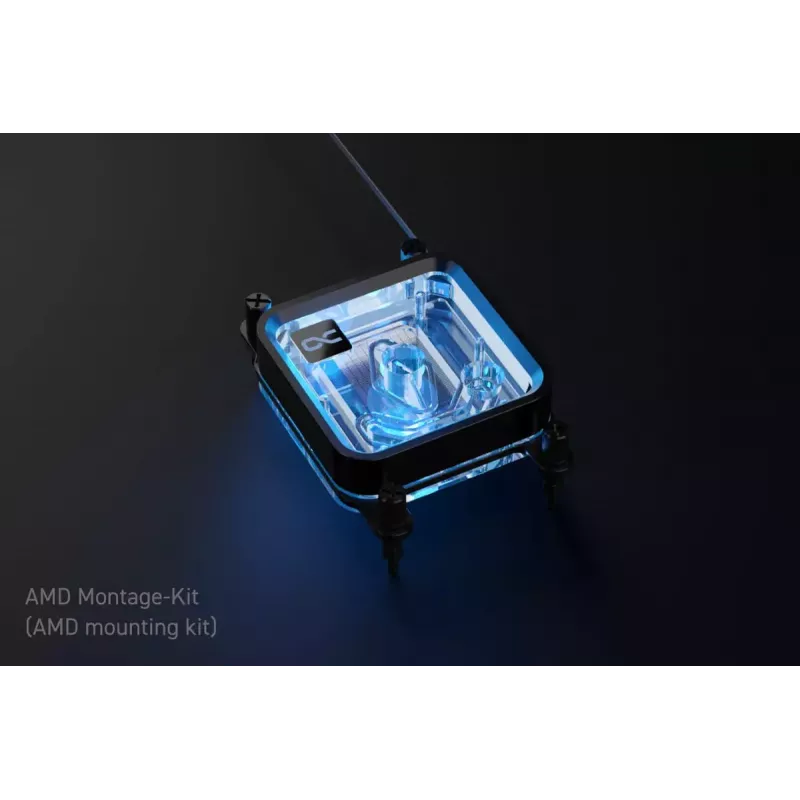 Waterblok Alphacool Core 1 LT Aurora acryl koper nikkel zwart transparant