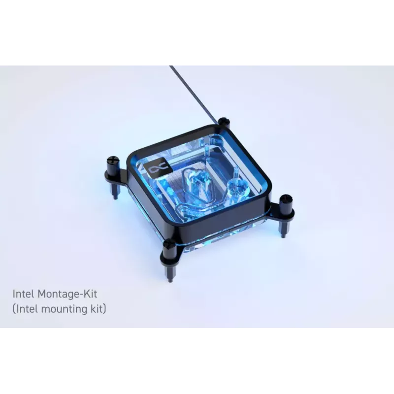 Waterblok Alphacool Core 1 LT Aurora acryl koper nikkel zwart transparant