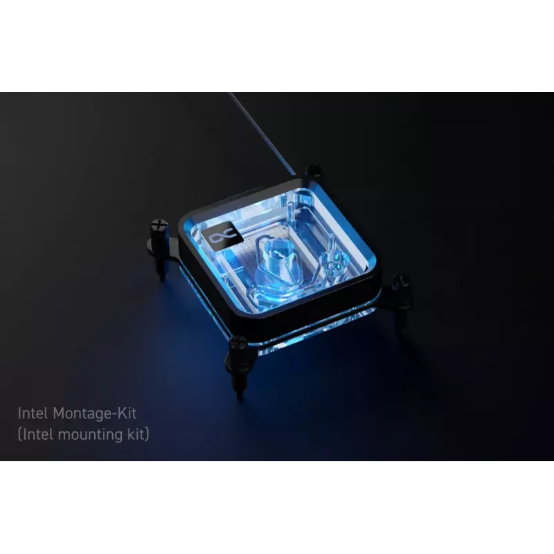Waterblok Alphacool Core 1 LT Aurora acryl koper nikkel zwart transparant