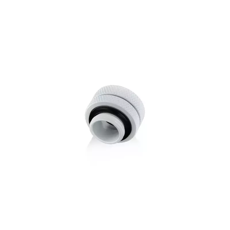 BitsPower BP-DWEML messing fitting voor waterkoeling, witte uitvoering, 1/4-inch schroefdraad