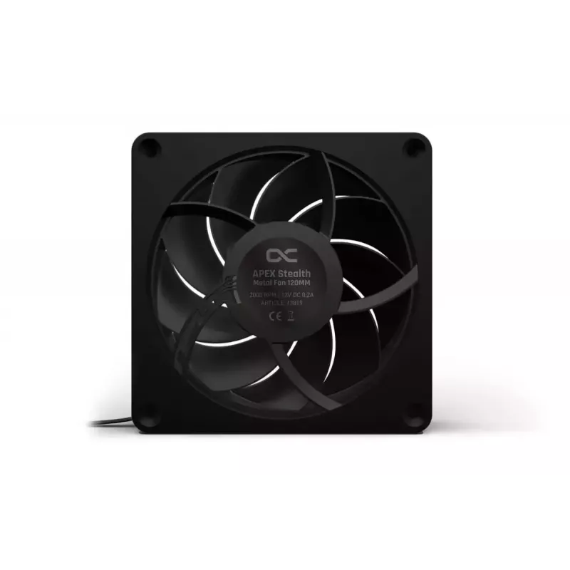 Ventilator Alphacool Apex Stealth metaal 12 cm zwart 400-2000 tpm 20-29.9 dB