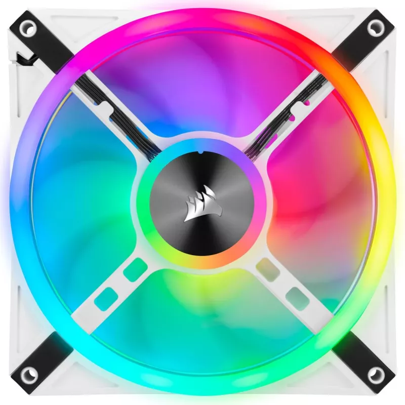 CORSAIR LED-ventilator - QL-serie wit QL140 RGB 140mm RGB enkele verpakking