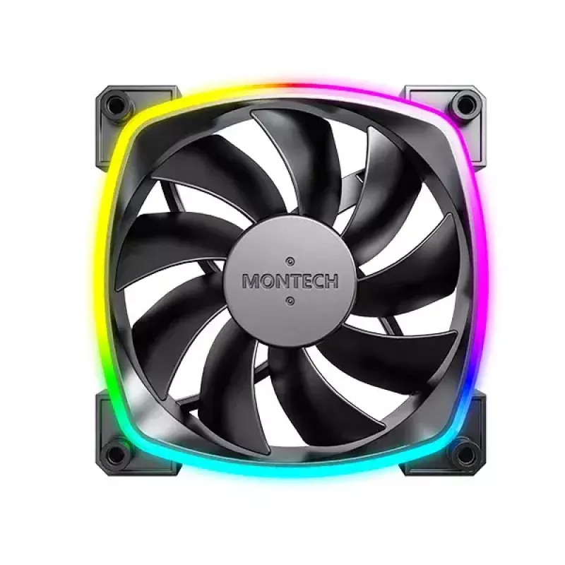 Ventilatormodule Montech AX120 PWM 120mm 12V zwart 3-pin 4-pin