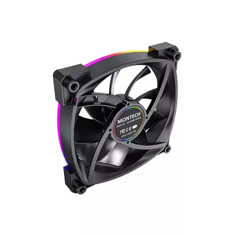 Ventilatormodule Montech AX120 PWM 120mm 12V zwart 3-pin 4-pin